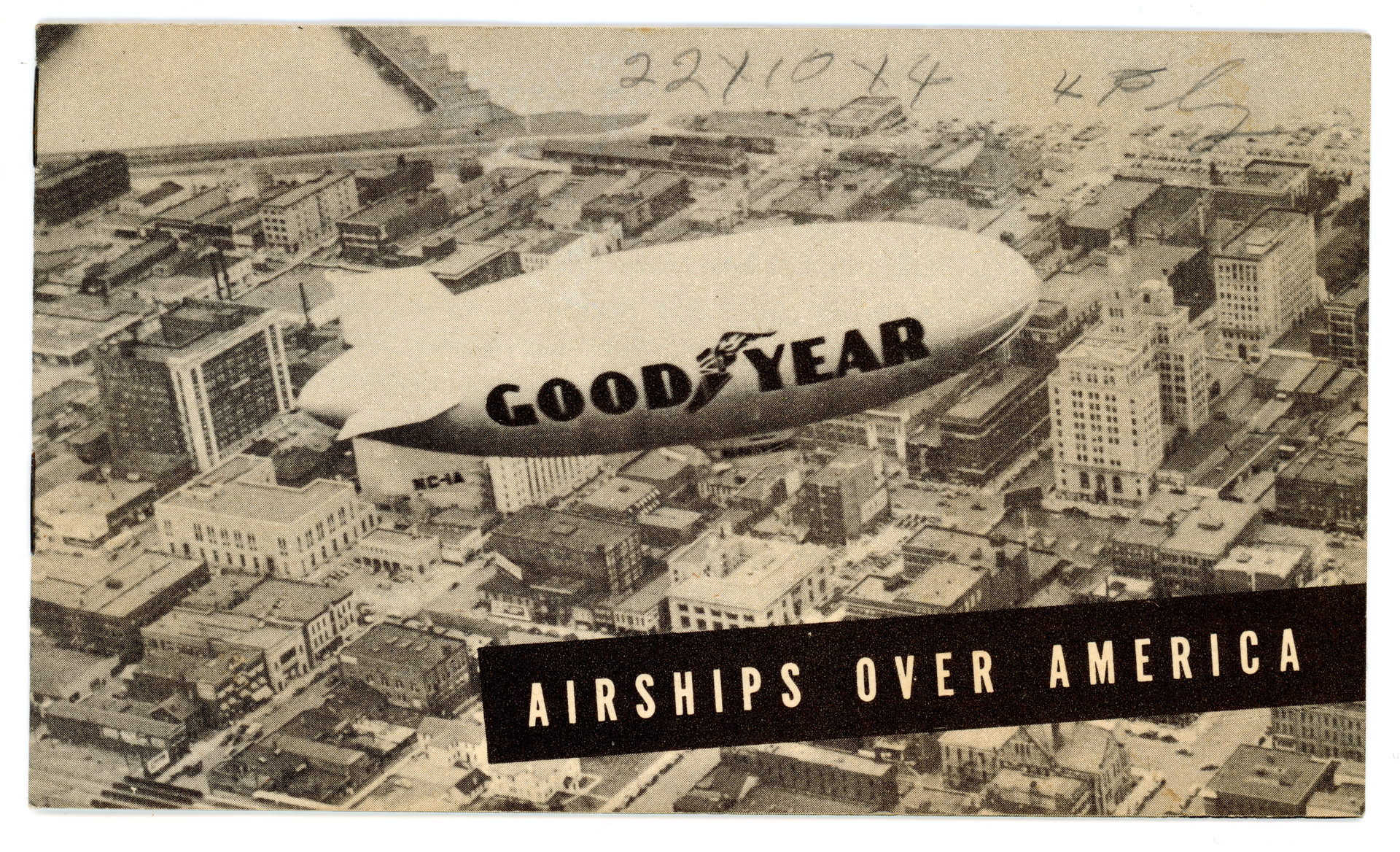 The cover of Goodyear's booklet "Airships Over America".
