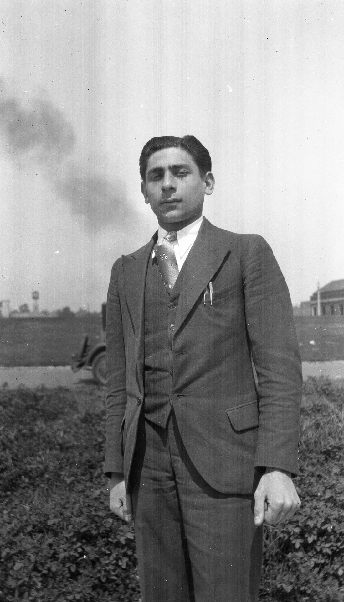 Tony Riccio in a three piece suit, 1930s.
