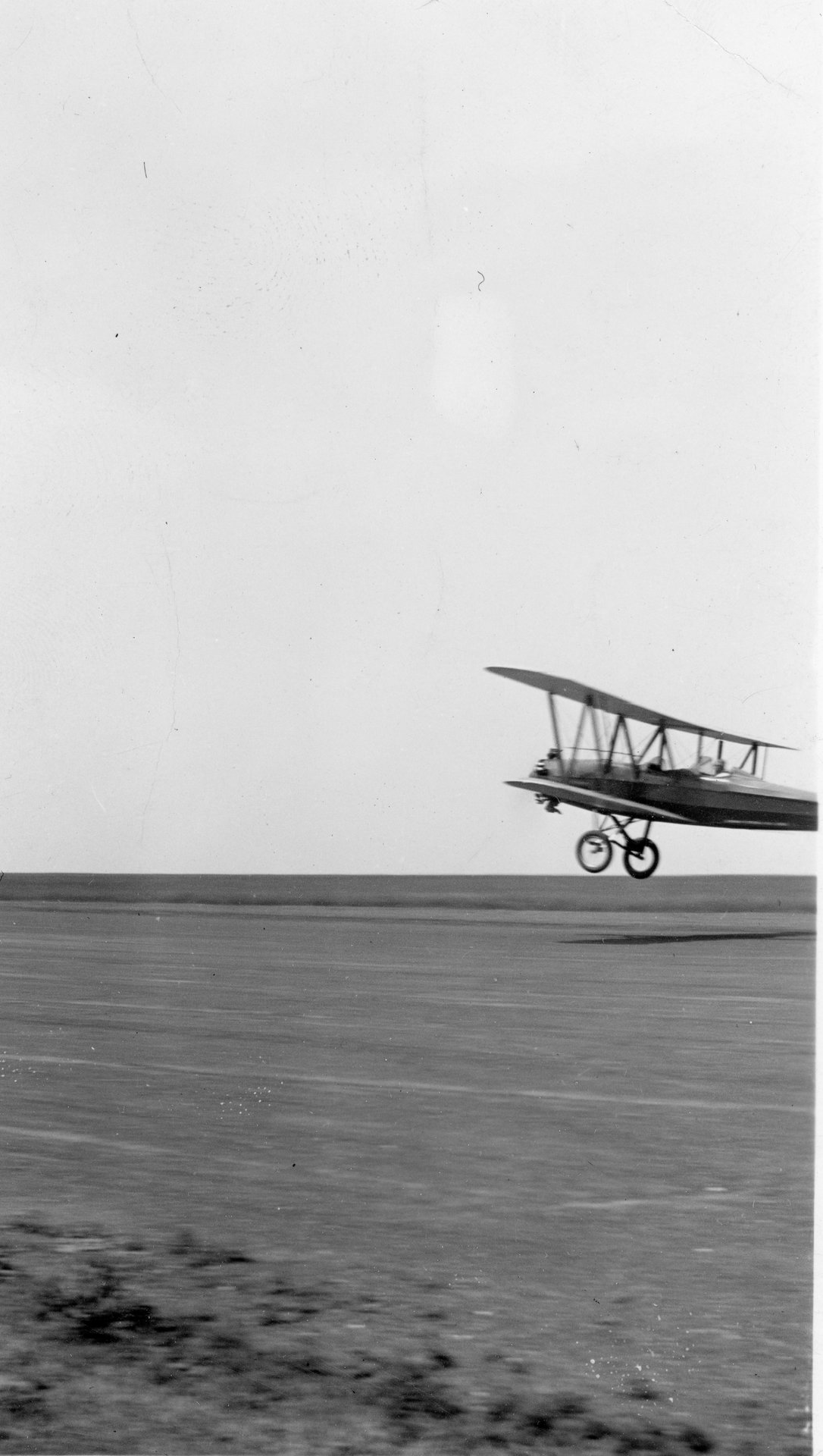 Tony Riccio piloting an Alexander Eaglerock, A-15, on takeoff. 